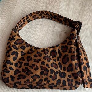 Leopard Baggu Mini Nylon Shoulder Bag